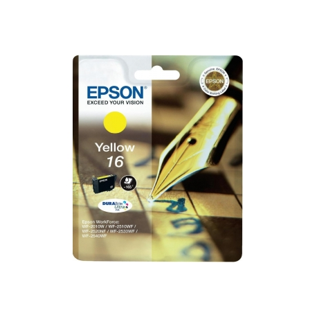 Epson 16 - 3.1 ml - yellow - original - ink cartridge - for WorkForce WF-2010, WF-2510, WF-2520, WF-2530, WF-2540, WF-2630, WF-2650, WF-2660, WF-2750 - 0