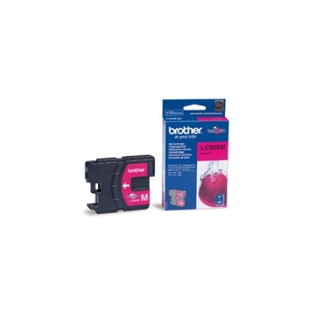 Brother LC980M - Magenta - original - ink cartridge - for Brother DCP-145, 163, 167, 193, 195, 197, 365, 373, 375, 377, MFC-250, 255, 290, 295, 297 - 0