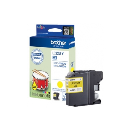 Brother LC22UY - XL - yellow - original - ink cartridge - for Brother DCP-J785DW, DCP-J785DWXL, MFC-J985DW; INKvestment Work Smart MFC-J985DW - 2