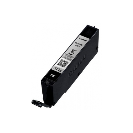 Canon CLI-571BK XL - 11 ml - High Yield - black - original - ink tank - for PIXMA TS5051, TS5053, TS5055, TS6050, TS6051, TS6052, TS8051, TS8052, TS9050, TS9055 - 1