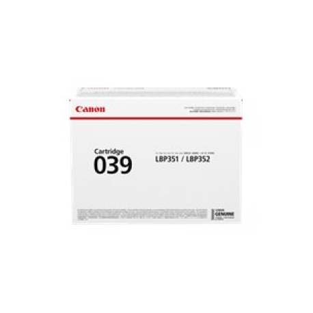 Canon 039 - Black - original - toner cartridge - for imageCLASS LBP351dn, LBP351x, LBP352dn, LBP352x; i-SENSYS LBP351x, LBP352x; Satera LBP351i - 0