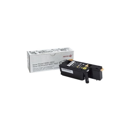 Xerox WorkCentre 6027 - Yellow - original - toner cartridge - for Phaser 6020V_BI, 6022 / NI, 6022V_NI; WorkCentre 6025V_BI, 6027 / NI, 6027V_NI - 0