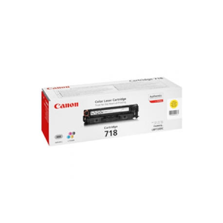Canon 718 Yellow - Yellow - original - toner cartridge - for ImageCLASS LBP7200; i-SENSYS MF8330, MF8350; Laser Shot LBP-7200; Satera MF8330, MF8350 - 0