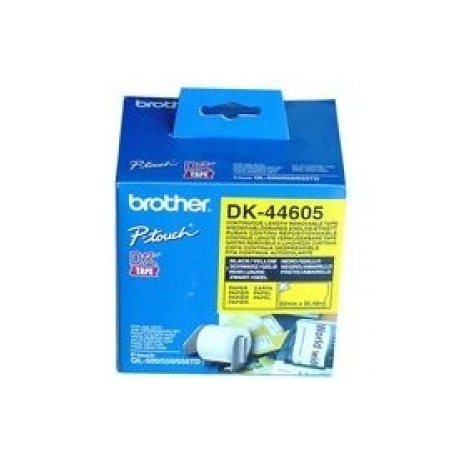 Brother DK44605 - Removable adhesive - yellow - Roll (6.2 cm x 30.5 m) 1 roll(s) labels - for Brother QL-1050, 1060, 500, 550, 560, 570, 580, 650, 700, 710, 720 - 0