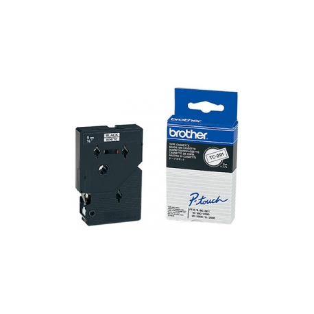 Brother - Black, white - Roll (0.9 cm) 1 cassette(s) laminated tape - for P-Touch PT-15, PT-20, PT-2000, PT-3000, PT-500, PT-5000, PT-6, PT-8, PT-8E - 2