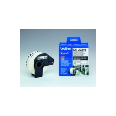 Brother DK-22210 - Black on white - Roll (2.9 cm x 30.5 m) labels - for Brother QL-1050, 1060, 500, 550, 560, 570, 580, 600, 650, 700, 710, 720, 820 - 0