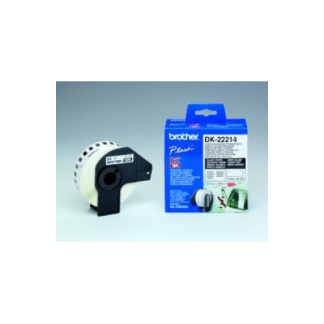 Brother DK-22214 - White - Roll (1.2 cm x 30.5 m) thermal paper - for Brother QL-1050, 1060, 500, 550, 560, 570, 580, 600, 650, 700, 710, 720, 820 - 0