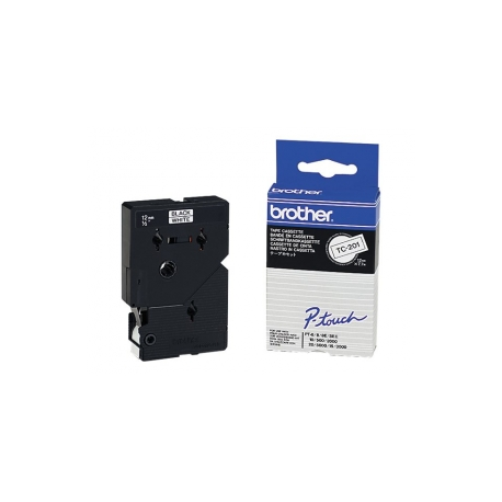 Brother - Black - white - Roll (1.2 cm) 1 roll(s) labels - for P-Touch PT-15, PT-20, PT-6 - 1