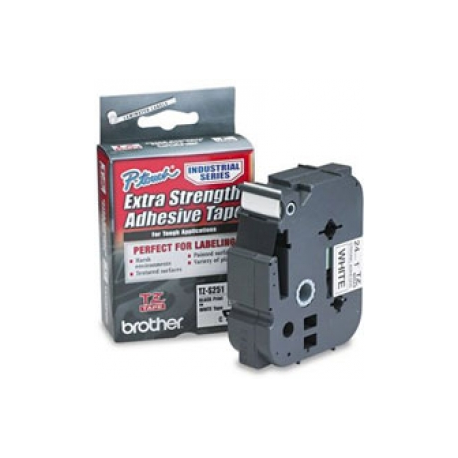 Brother TZe-FX251 - Adhesive - black on white - Roll (2.4 cm x 8 m) 1 cassette(s) flexible ID tape - for Brother PT-D600; P-Touch PT-3600, D600, D800, E550, P750, P900, P950; P-Touch EDGE PT-P750 - 0