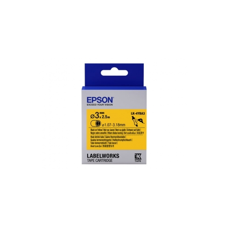 Epson LK-4YBA3 - Black on yellow - Roll (3 cm x 2.5 m) 1 roll(s) tube - for LabelWorks LW-1000, 300, 400, 600, 700, 900, K400, Z5000, Z5010, Z700, Z710, Z900 - 1