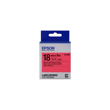Epson LabelWorks LK-5RBP - Black on red - Roll (1.8 cm x 9 m) 1 cassette(s) label tape - for LabelWorks LW-1000, 400, 600, 700, 900, K400, Z5000, Z5010, Z700, Z710, Z900 - 1