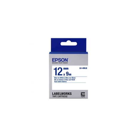 Epson LabelWorks LK-4WLN - Blue on white - Roll (1.2 cm x 9 m) 1 cassette(s) label tape - for LabelWorks LW-1000, 300, 400, 600, 700, 900, K400, Z5000, Z5010, Z700, Z710, Z900 - 1
