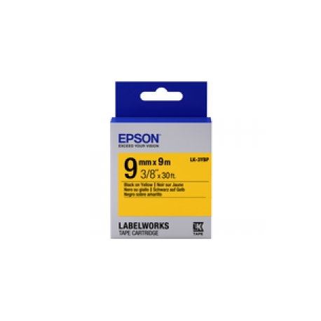 Epson LabelWorks LK-3YBP - Black on yellow - Roll (0.9 cm x 9 m) 1 cassette(s) label tape - for LabelWorks LW-1000, 300, 400, 600, 700, 900, K400, Z5000, Z5010, Z700, Z710, Z900 - 0