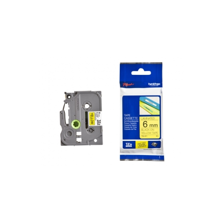 Brother TZe-611 - Black on yellow - Roll (0.6 cm) 1 cassette(s) laminated tape - for Brother PT-D210, D600, H110; P-Touch PT-1005, 1880; P-Touch Cube Pro PT-P910 - 1