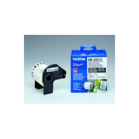 Brother DK-22212 - Permanent adhesive - white - Roll (6.2 cm x 15.2 m) tape - for Brother QL-1050, 1060, 500, 550, 560, 570, 580, 600, 650, 700, 710, 720, 820 - 0