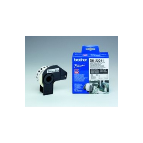 Brother DK-22211 - White - Roll (2.9 cm x 15.2 m) labels - for Brother QL-1050, 1060, 500, 550, 560, 570, 580, 600, 650, 700, 710, 720, 820 - 0