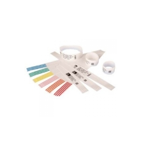 Zebra Z-Band Direct - Polypropylene (PP) - permanent acrylic adhesive - perforated - 6 mil - white, black sensing mark - 25.4 x 177.8 mm 2100 pcs. (6 roll(s) x 350) wristbands - for Zebra HC100, HC100 Patient I.D. Solution - 0
