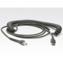 Zebra - USB cable - USB (M) to USB (M) - 4.6 m - coiled - for Symbol LS2208, LS3408-ER; Zebra VC80X