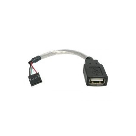 StarTech.com 6in USB 2.0 A to USB 4 Pin to Motherboard Header Adapter F / F - USB cable - USB (F) to 4 pin USB 2.0 header (F) - USBMBADAPT - USB cable - USB (F) to 4 pin USB 2.0 header (F) - 15 cm - for P / N: 35FCREAD, 35FCREADBK, 35FCREADREM - 0