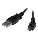 StarTech.com 1m Micro USB Cable Cord - A to Up Angle Micro B - Up Angled Micro USB Cable - 1x USB A (M), 1x USB Micro B (M) - Black (USBAUB1MU) - USB cable - Micro-USB Type B (M) to USB (M) - USB 2.0 - 1 m - 90° connector, molded - black