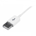 StarTech.com 2m White USB 2.0 Extension Cable Cord - A to A - USB Male to Female Cable - 1x USB A (M), 1x USB A (F) - White, 2 meter (USBEXTPAA2MW) - USB extension cable - USB (F) to USB (M) - USB 2.0 - 2 m - molded - white - for P / N: MSDREADU2OTG, USBEXTPAA1MW, USBEXTPAA3MW, USBPAUB1MW, USBPAUB2MW, USBPAUB50CMW