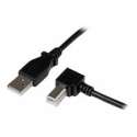 StarTech.com 3m USB 2.0 A to Right Angle B Cable Cord - 3 m USB Printer Cable - Right Angle USB B Cable - 1x USB A (M), 1x USB B (M) (USBAB3MR) - USB cable - USB Type B (M) to USB (M) - USB 2.0 - 3 m - 90° connector - black