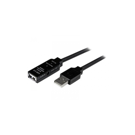 StarTech.com 5m USB 2.0 Active Extension Cable M / F - 5 meter USB A Male to USB A Female USB 2.0 Repeater  /  Extender Cable - Black - 15ft (USB2AAEXT5M) - USB extension cable - USB (F) to USB (M) - USB 2.0 - 5 m - active - black - for P / N: LTUB1MBK, SVA5H2NEUA, UUSBOTG - 0