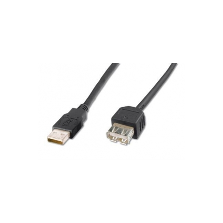 ASSMANN - USB extension cable - USB (F) to USB (F) - USB 2.0 - 1.8 m - molded - black - 0