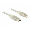 DeLOCK - USB cable - USB Type B (M) to USB (M) - USB 2.0 - 1.5 m - transparent