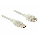 DeLOCK - USB extension cable - USB (F) to USB (M) - USB 2.0 - 5 m - transparent