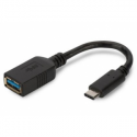 ASSMANN - USB cable - USB Type A (F) to USB-C (M) - USB 3.0 - 15 cm - molded - black