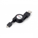 Equip - USB cable - USB (M) to Micro-USB Type B (M) - 1 m - retractable - black