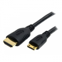 StarTech.com 0.5m High Speed HDMI Cable with Ethernet HDMI to HDMI Mini - HDMI cable with Ethernet - HDMI male to mini HDMI male - 50 cm - shielded - black