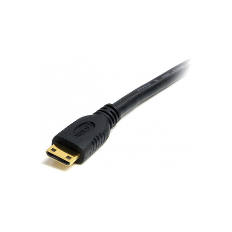 StarTech.com 0.5m High Speed HDMI Cable with Ethernet HDMI to HDMI Mini - HDMI cable with Ethernet - HDMI male to mini HDMI male - 50 cm - shielded - black - 2