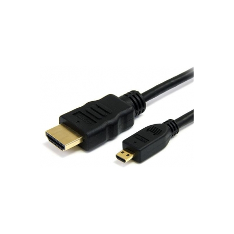 StarTech.com 2m High Speed HDMI Cable with Ethernet HDMI to HDMI Micro - HDMI cable with Ethernet - HDMI male to micro HDMI male - 2 m - black - 1