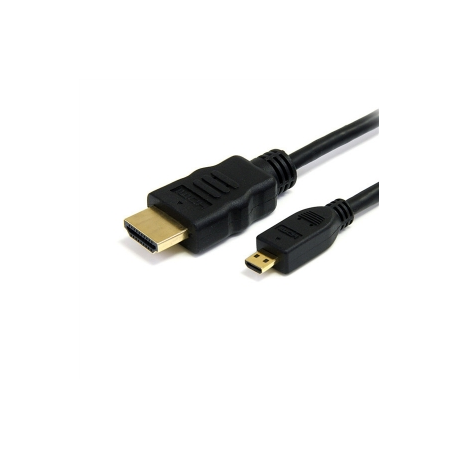 StarTech.com 3m High Speed HDMI® Cable with Ethernet - HDMI to HDMI Micro - M / M - 3 Meter HDMI (A) to HDMI Micro (D) Cable (HDADMM3M) - HDMI cable with Ethernet - HDMI male to micro HDMI male - 3 m - shielded - black - 3