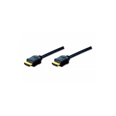 ASSMANN - HDMI cable with Ethernet - HDMI male to HDMI male - 5 m - triple shielded - black - 0