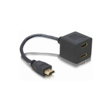 Delock - HDMI adapter - HDMI male to HDMI female - 20 cm - 0