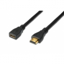 ASSMANN HDMI High Speed - HDMI extension cable with Ethernet - HDMI female to HDMI male - 3 m - triple shielded - black