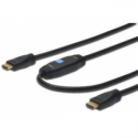 ASSMANN HDMI High Speed with Ethernet - HDMI cable with Ethernet - HDMI male to HDMI male - 15 m - double shielded - black