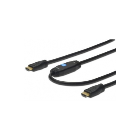 ASSMANN HDMI High Speed with Ethernet - HDMI cable with Ethernet - HDMI male to HDMI male - 10 m - double shielded - black - 0
