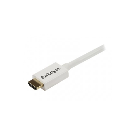 StarTech.com 3m / 10 ft CL3 Rated HDMI Cable with Ethernet, In Wall Rated HDMI Cable 4K 30Hz, UHD High Speed HDMI Cable 10.2 Gbps Bandwidth, 4K Ultra HD HDMI 1.4 Video  /  Display Cable, 30AWG - Long White HDMI Cable - HDMI cable - HDMI male to HDMI male - 3 m - double shielded - white - 0