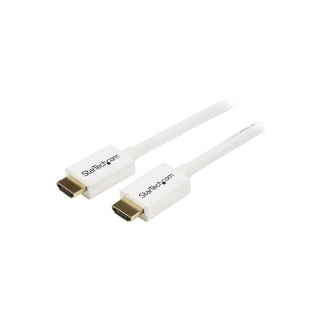 StarTech.com 7m / 23 ft CL3 Rated HDMI Cable with Ethernet, In Wall Rated HDMI Cable 4K 30Hz, UHD High Speed HDMI Cable 10.2 Gbps Bandwidth, 4K Ultra HD HDMI 1.4 Video  /  Display Cable, 30AWG - Long White HDMI Cable - HDMI cable - HDMI male to HDMI male - 7 m - double shielded - white - 3