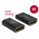 Delock - HDMI coupler - HDMI female to HDMI female - black - 4K support