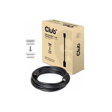 Club 3D - HDMI extension cable - HDMI male to HDMI female - 5 m - 4K support - 1