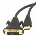 Gembird CC-HDMI-DVI-15 - Video cable - HDMI / DVI - 19 pin HDMI (M) - DVI (M) - 4.5 m