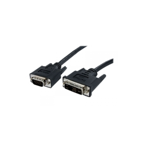 StarTech.com 2m DVI to VGA Display Monitor Cable M / M DVI to VGA (15 Pin) - Video cable - HD-15 (VGA) (M) to DVI-A (M) - 2 m - molded, thumbscrews - black - 0
