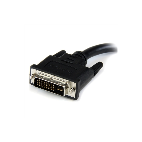 StarTech.com 8in DVI to VGA Cable Adapter - DVI-I Male to VGA Female Dongle Adapter (DVIVGAMF8IN) - VGA adapter - DVI-I (M) to HD-15 (VGA) (F) - 20 cm - thumbscrews - black - 1
