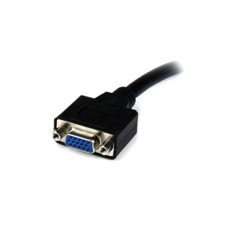 StarTech.com 8in DVI to VGA Cable Adapter - DVI-I Male to VGA Female Dongle Adapter (DVIVGAMF8IN) - VGA adapter - DVI-I (M) to HD-15 (VGA) (F) - 20 cm - thumbscrews - black - 2