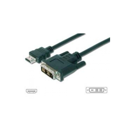 ASSMANN - Adapter cable - HDMI male to DVI-D male - 3 m - double shielded - black - 0